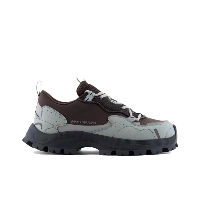 EMPORIO ARMANI Low Top Casual Shoes Men's Green-1