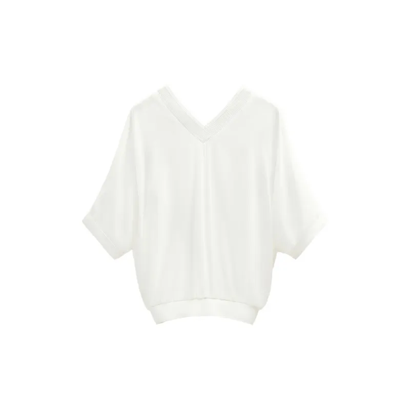 Cypress House Batwing Sleeve T Shirt Women's White-1