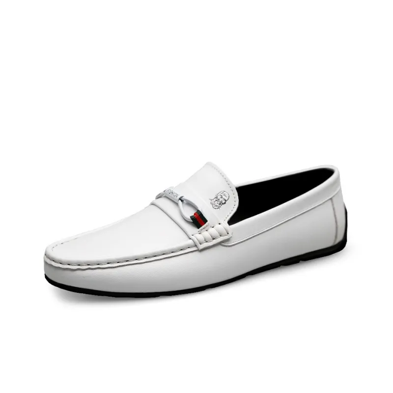 LAORENTOU Dress Shoes Men Low Top Black/White-3