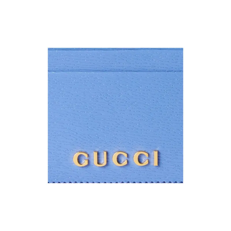 GUCCI Leather Card Holder Card Holder Women's Light Purple-3