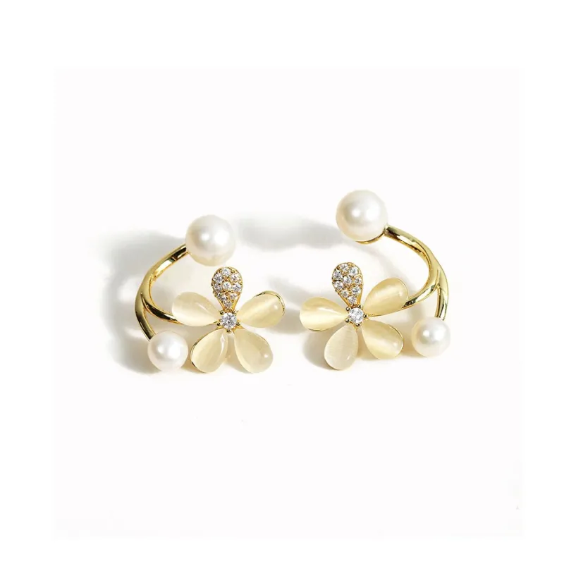 DARA Pearl Stud Earrings Women's-0