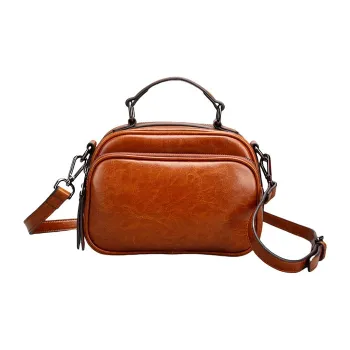 TTaG．baG Cow Leather Shoulder Bag Regular Women's Brown/Pastel Pink/Black