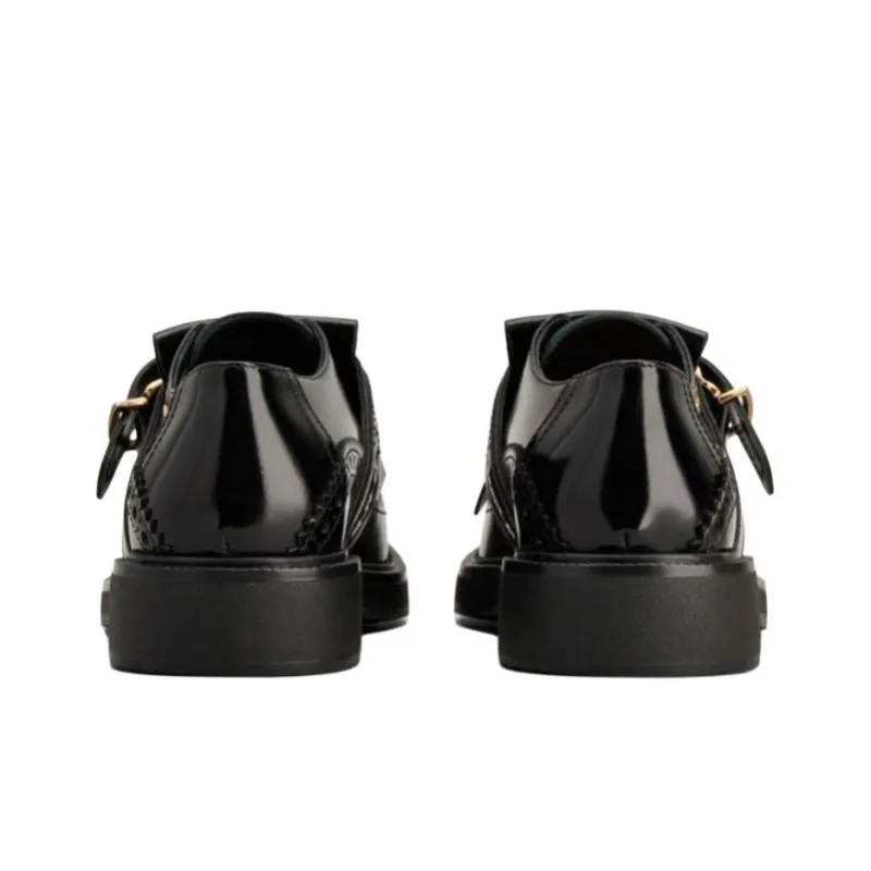 TOD'S Fringe Detailed Round Toe Loafers Women's-3
