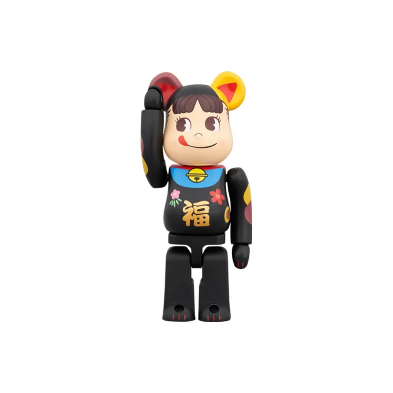 BE@RBRICK Lucky Cat Peko Chan Fuku Black-2