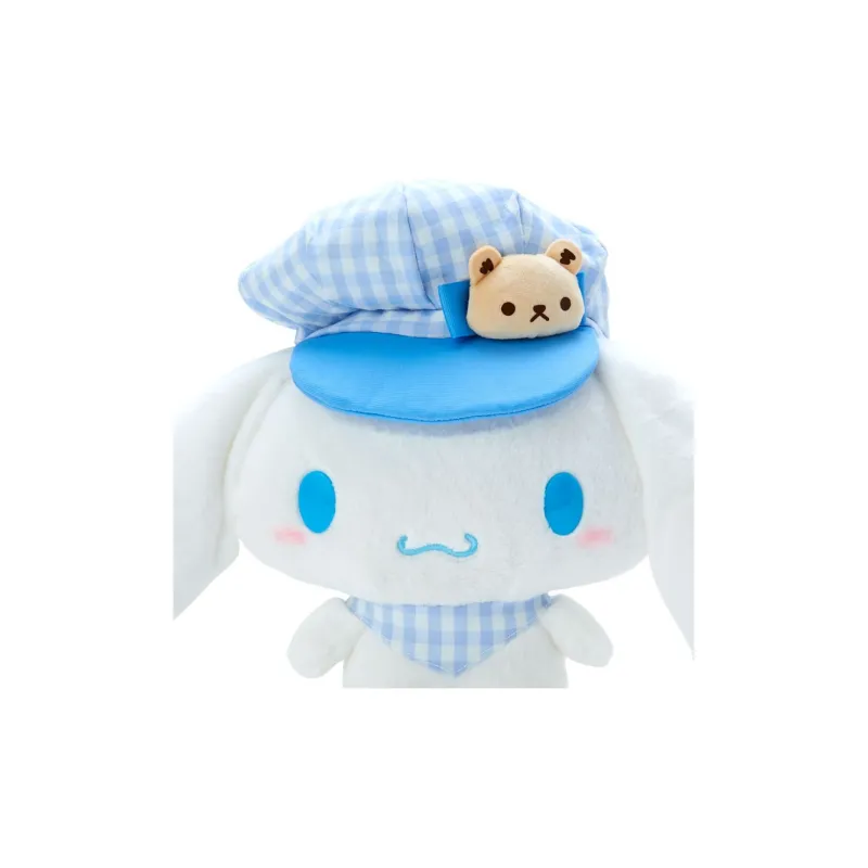 Sanrio Cinnamoroll M Size Multicolor Plaid Newsboy Cap Dolls Plush Doll 29cm Height-2