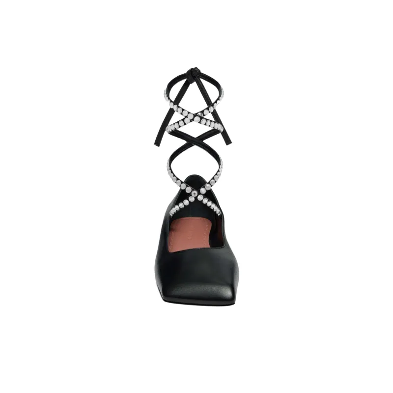 AMINA MUADDI Ane Leather Ballerina Shoes Women's-3