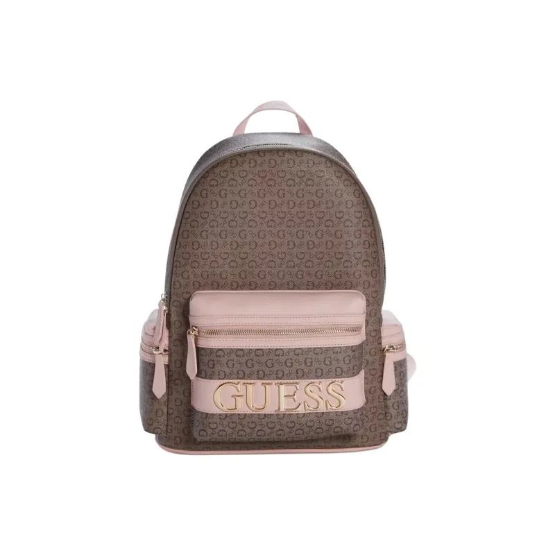 GUESS Faux Leather Backpack Women's Brown-0