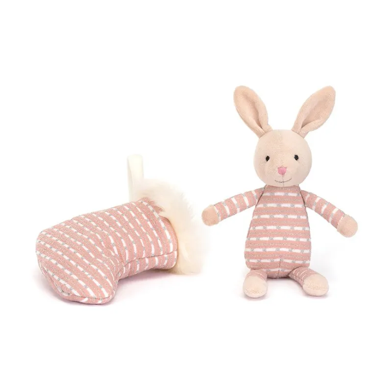 JELLYCAT Animal Shimmer Bunny Socks Dolls Plush Doll-5