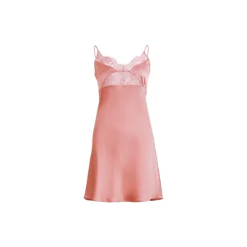 Silk Boundary Nightgown Women's Rubber Red