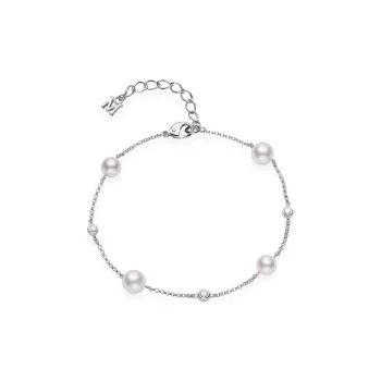 MIKIMOTO 18K White Gold Bracelets Women's Silver