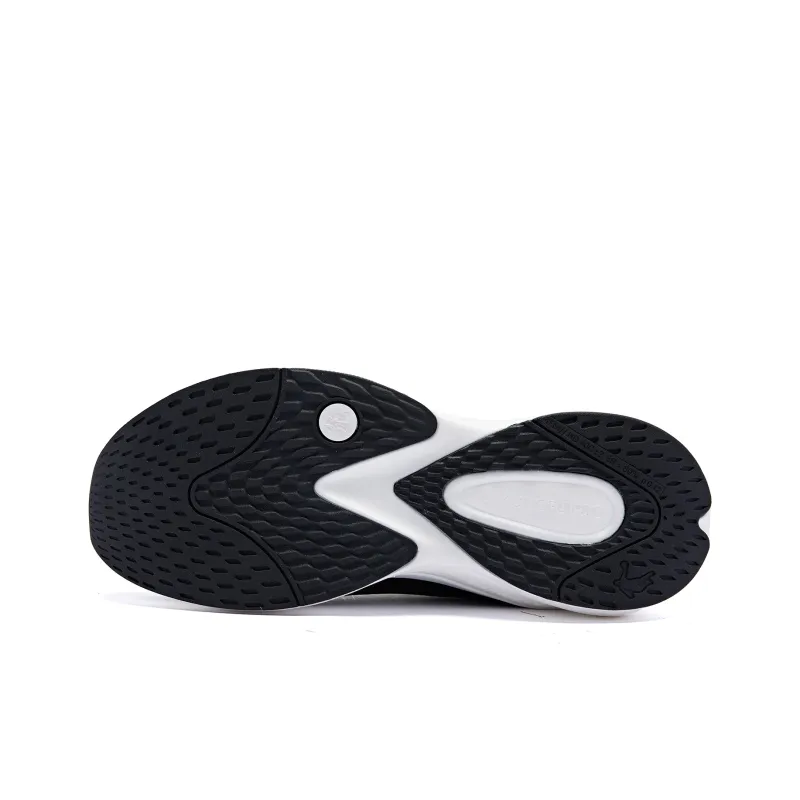 QIAODAN Streamer 4.0 Cushioning Wear Resistant Low Top Running Shoes Men's Black White-4