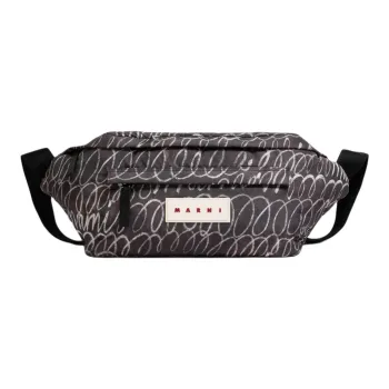 MARNI Logo Patch Graphic Printed Belt Bag