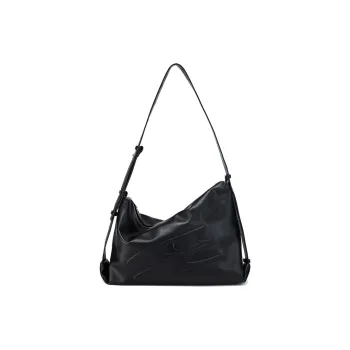Crying Center PU Shoulder Bag Regular Unisex Black