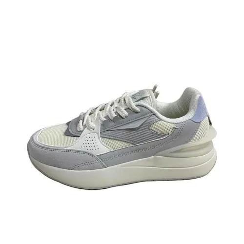 Erke Running Shoes Women's Low-Top Oak White/White Dew Gray