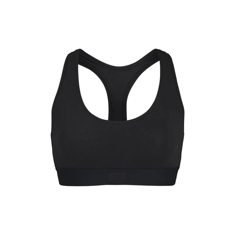 SKIMS COTTON JERSEY RACERBACK BRA Bra Women's SOOT/Smoke Gray-0