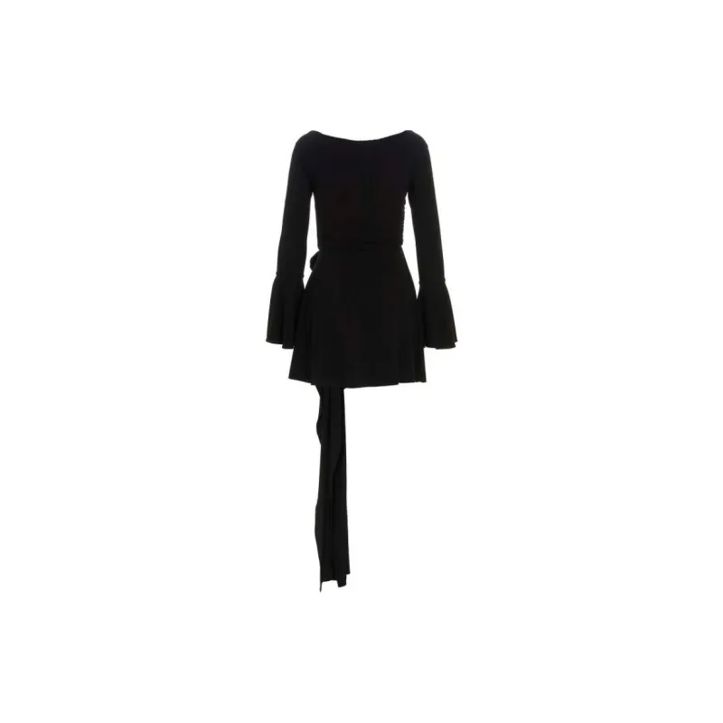 Magda Butrym Floral Detailed V-Neck Mini Dress-1