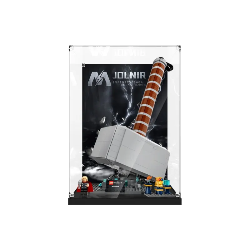 LIGHT YOUR BRICKS LeiYiBai Compatibility Building Block 76209 Thor's Hammer Display Case Model Accessories-5