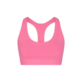 SKIMS COTTON JERSEY RACERBACK BRA Bra Women's SUGAR PINK/Sugar Pink
