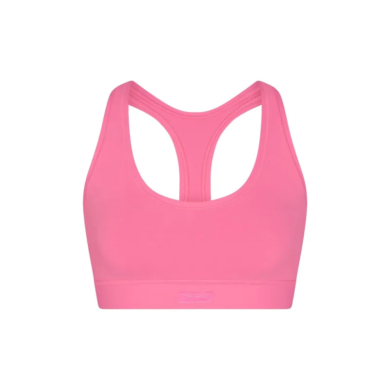 SKIMS COTTON JERSEY RACERBACK BRA Bra Women's SUGAR PINK/Sugar Pink-0