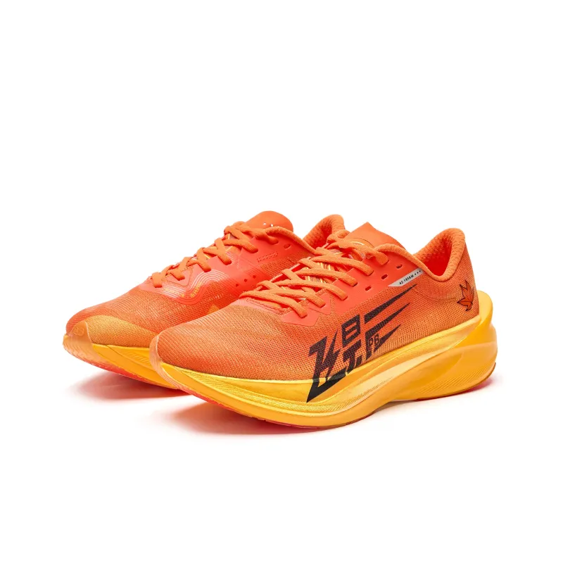 QIAODAN Flying Shadow PB4.0 Cushioned Slip Resistant Abrasion Resistant Low Top Running Shoes Men's Dragon Flame Orange-3
