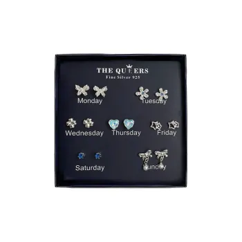 Silver Trim S925 Sterling Silver Stud, Alloy Stud Earrings Women's