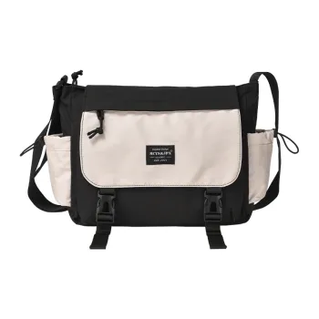 Yohji Kimura Oxford Crossbody Bag Medium Size Men's Black White