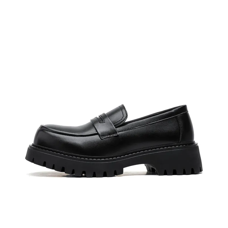 WEISHIBANGWEI Loafers Men's Black-0