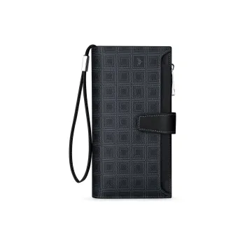 WilliamPOLO Clutches Black Grid Pattern