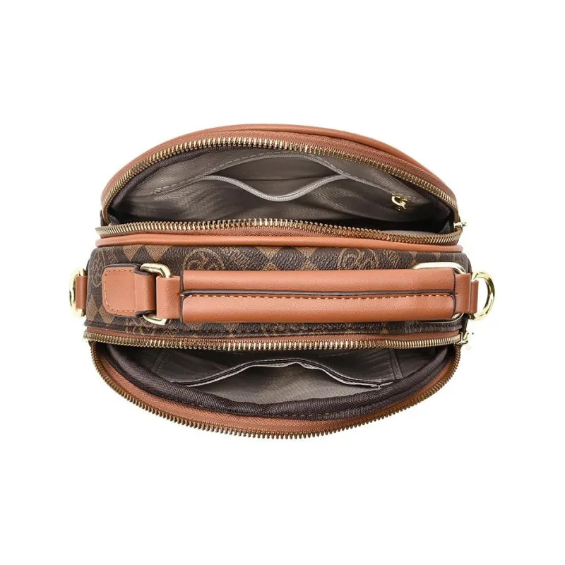 REDOO PU Crossbody One Shoulder Handbags Regular Women's Coffee & Earth Yellow/Ecru/Coffee-2
