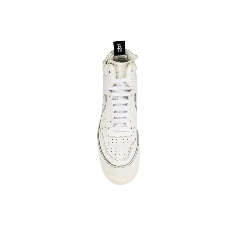 R13 Riot High-Top Skateboard Shoes Women's White-3