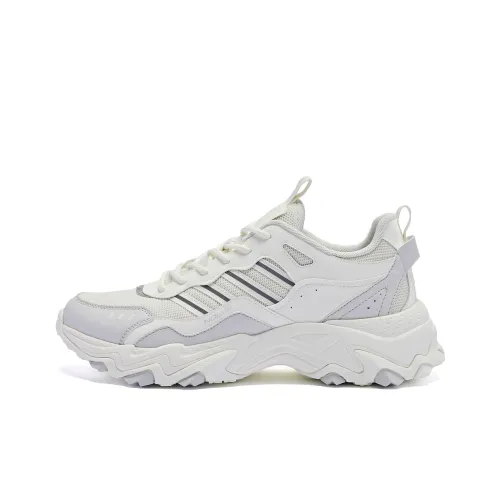 QIAODAN Warm And Wear Resistant Low Top Running Shoes Men's White Gray