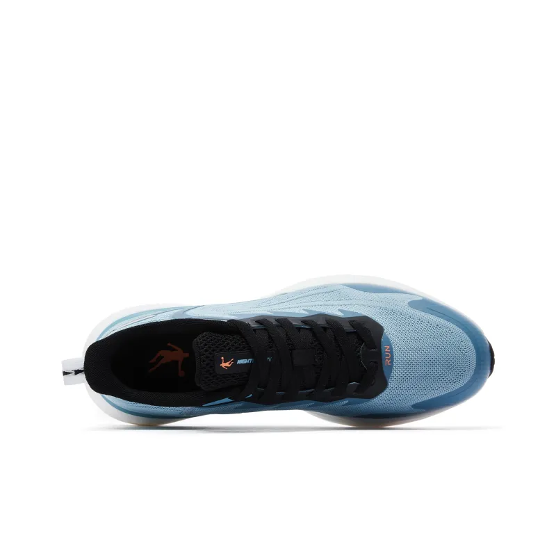 QIAODAN Flying Shadow Team1.0 Anti Slip Wear Resistant Low Top Long Distance Running Shoes Men's Blue Black-3