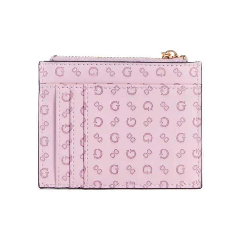GUESS Artificial Leather Wallets Card Holders Women's Purple-1