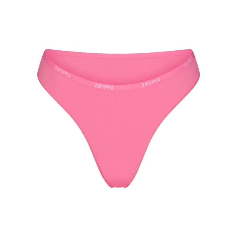SKIMS COTTON LOGO HIGH LEG BIKINI Underpants Women's 1 Pack SUGAR PINK/Sugar Pink-0