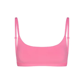 SKIMS COTTON JERSEY SCOOP BRALETTE Bra Women's SUGAR PINK/Sugar Pink