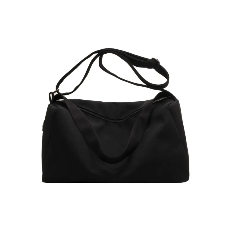 Elsvet Fabric Crossbody Bag, Shoulder Bag, Travel Bag Regular Unisex Ecru/Black/Khaki/Pink-5