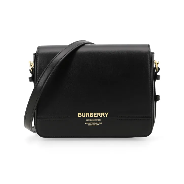 Burberry Calfskin Grace Bag Crossbody Bag Shoulder Bag Small Size Women's Black-1