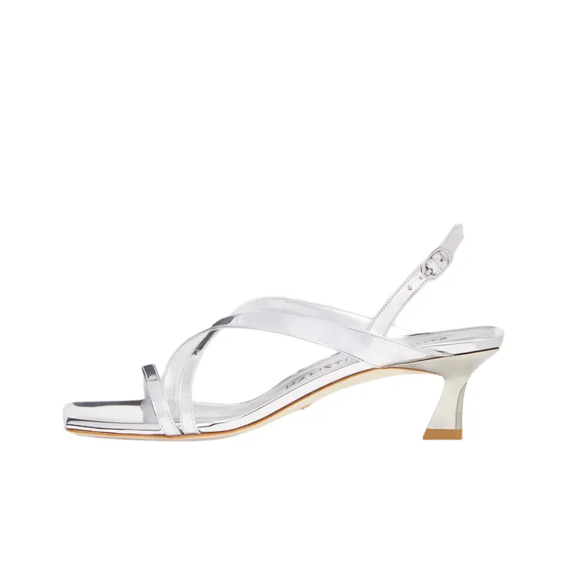 Stuart Weitzman/SW Oasis One Strap Sandals 5cm Women's Silver-0