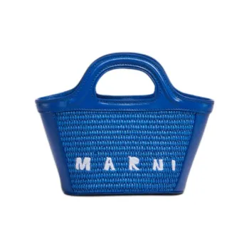 MARNI Tropicalia Logo Embroidered Micro Tote Bag