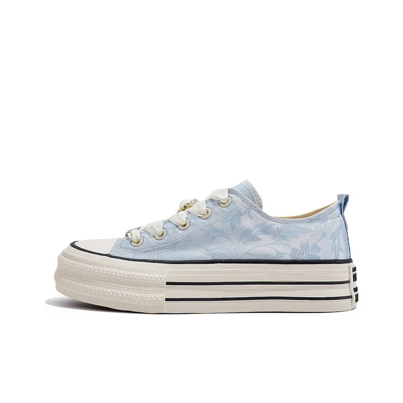 Humanism 1986 Low Top Canvas Shoes Women's Blue-0