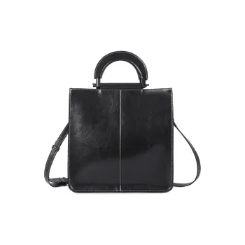 TTaG．baG Cow Leather Handbag Women's Black/Green/Coffee/Brown/Peacock Blue