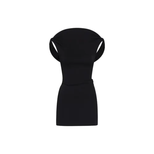 Jacquemus 2024 Autumn/Winter Collection Sleeveless Dresses Women's BLACK/Black