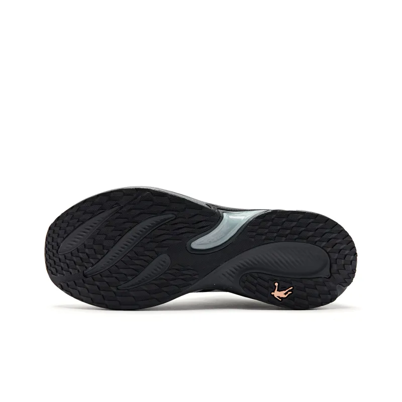 QIAODAN Cushioning Rebound Low Top Running Shoes Women's Black Gray-4