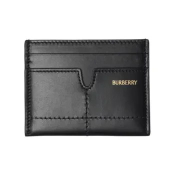 Burberry Calfskin Card Holder Men's Black