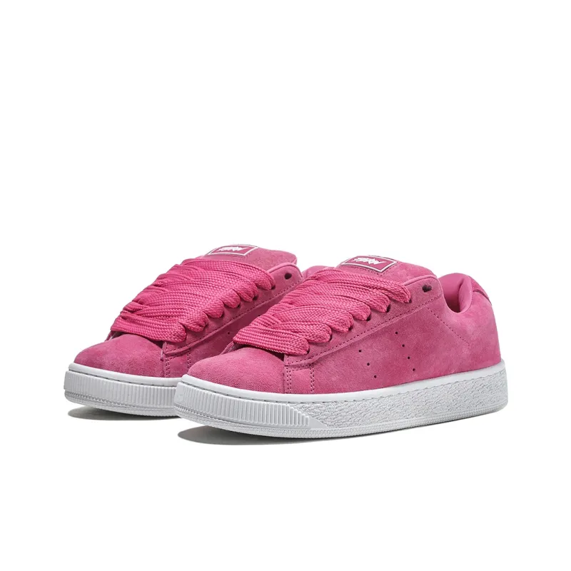 FERW Dragon Fruit Pink Coverage Anti Slip Wear Resistant Lightweight Breathable Low Top Skateboard Shoes Unisex-2