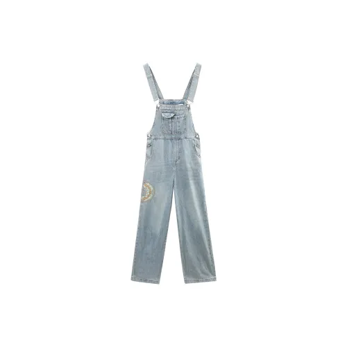 A paradise for awakening Overalls Women's Denim Blue