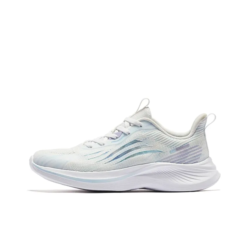 QIAODAN Sigh 4.0 Slip Resistant And Breathable Low Top Running Shoes Women's White Purple-0