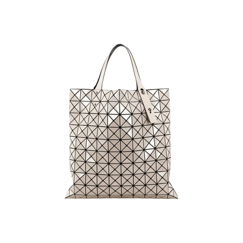 ISSEY MIYAKE Prism PU Tote Laptop Bag, One Shoulder Handbag Unisex Ecru-1
