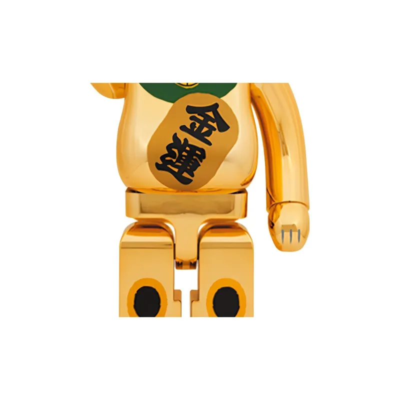BE@RBRICK x FUJIYA 1000% Lucky Cat Peko Gold Luck Gold Plated Trendy Figures 70cm-1