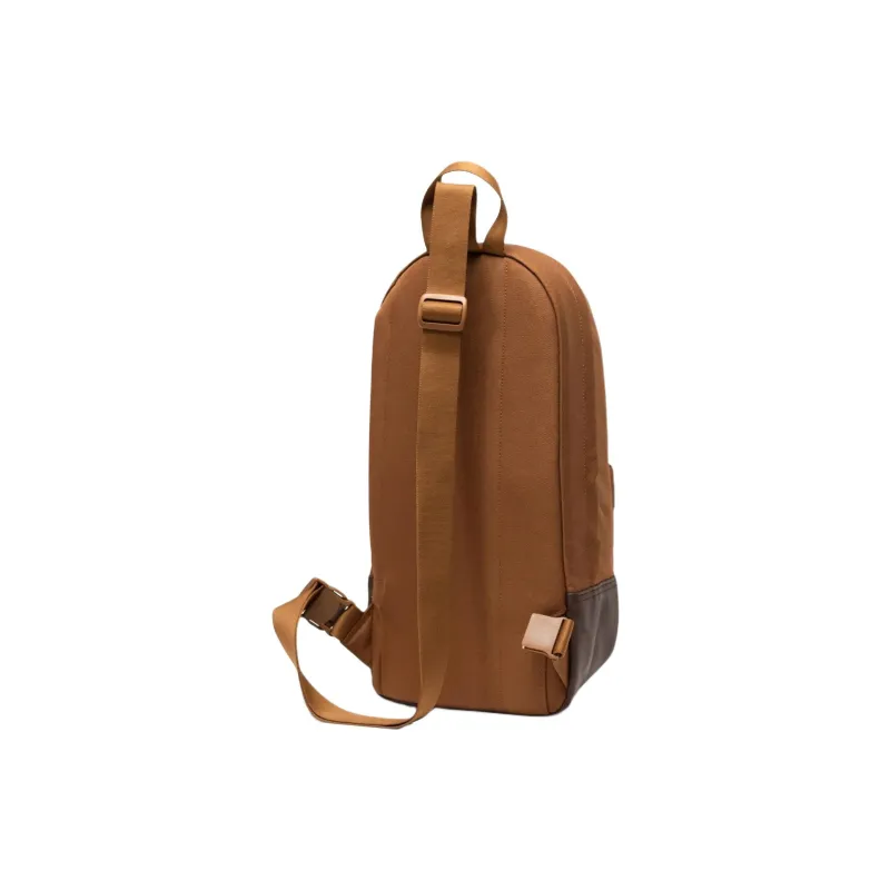 Herschel Recycled Fabric Crossbody Bag Shoulder Bag Unisex Coffee Color With Dark Brown-3